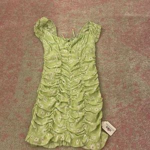 Skylar and Madison ruched floral mini dress